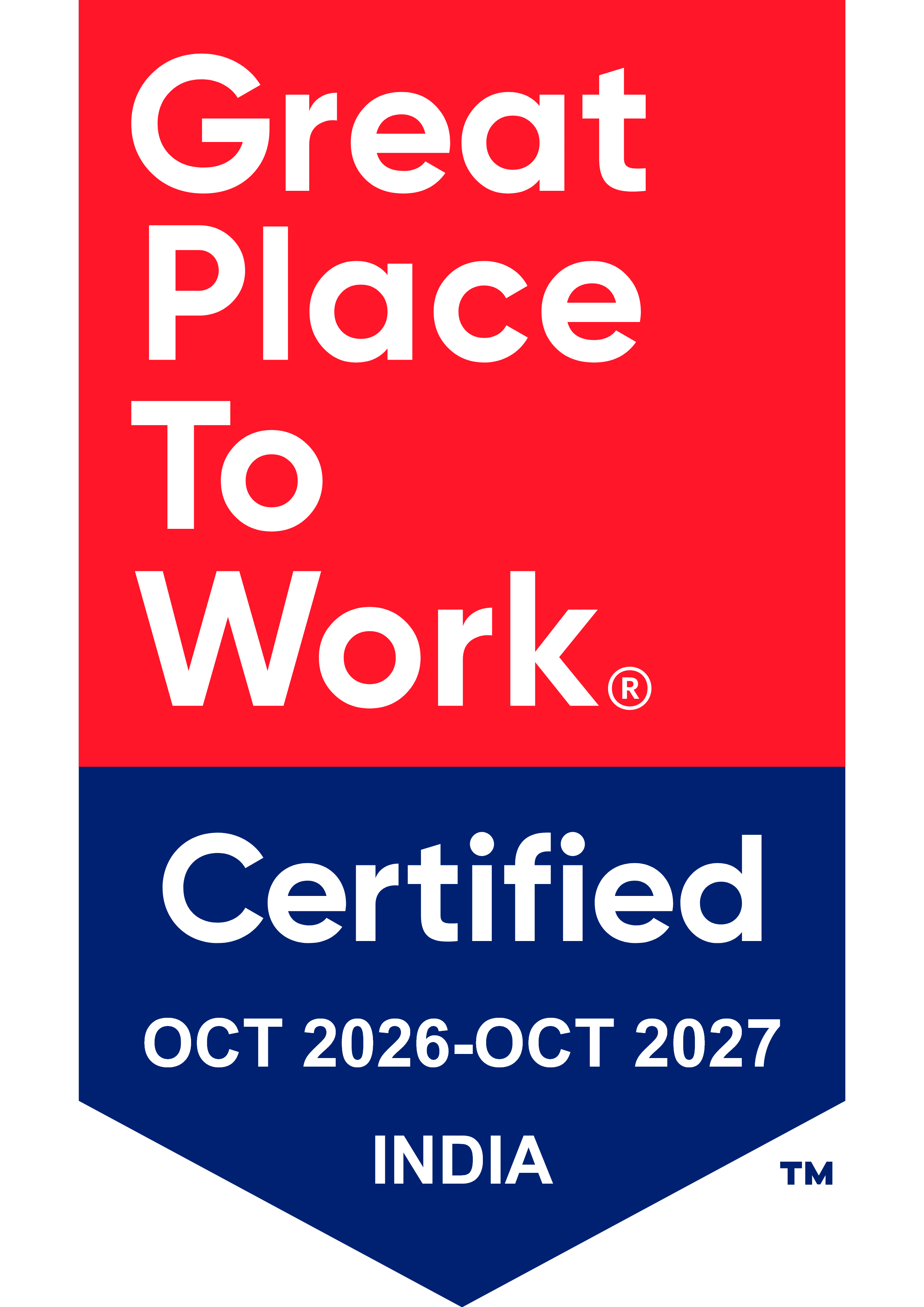 Great Place To Work Certified India 2026–2027